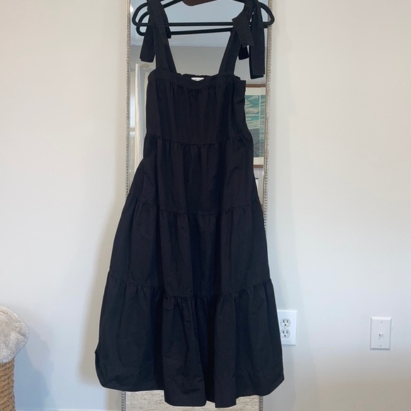 Free Assembly Tiered Maxi Dress with Shoulder Ties - Picture 4 of 8